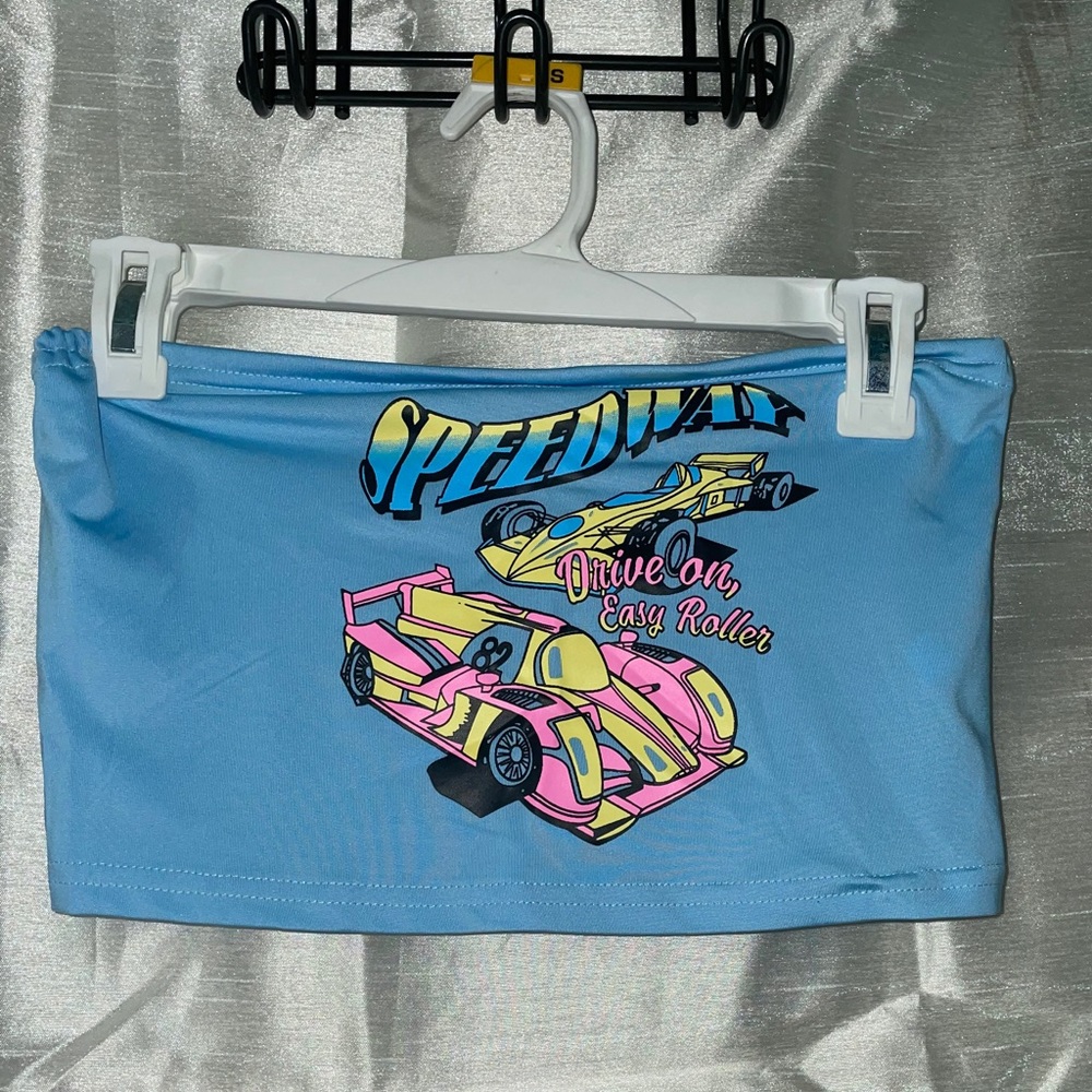 light blue speedway tube top!! 🦋